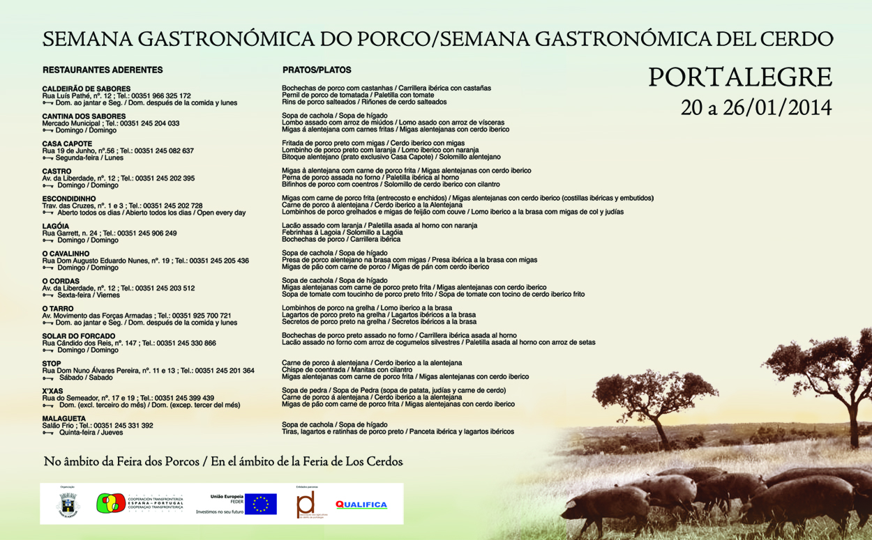 Feira dos Porcos e Semana Gastronómica do Porco (projeto 0390_RED_NOVA_SOSTENIBLE_4_E)